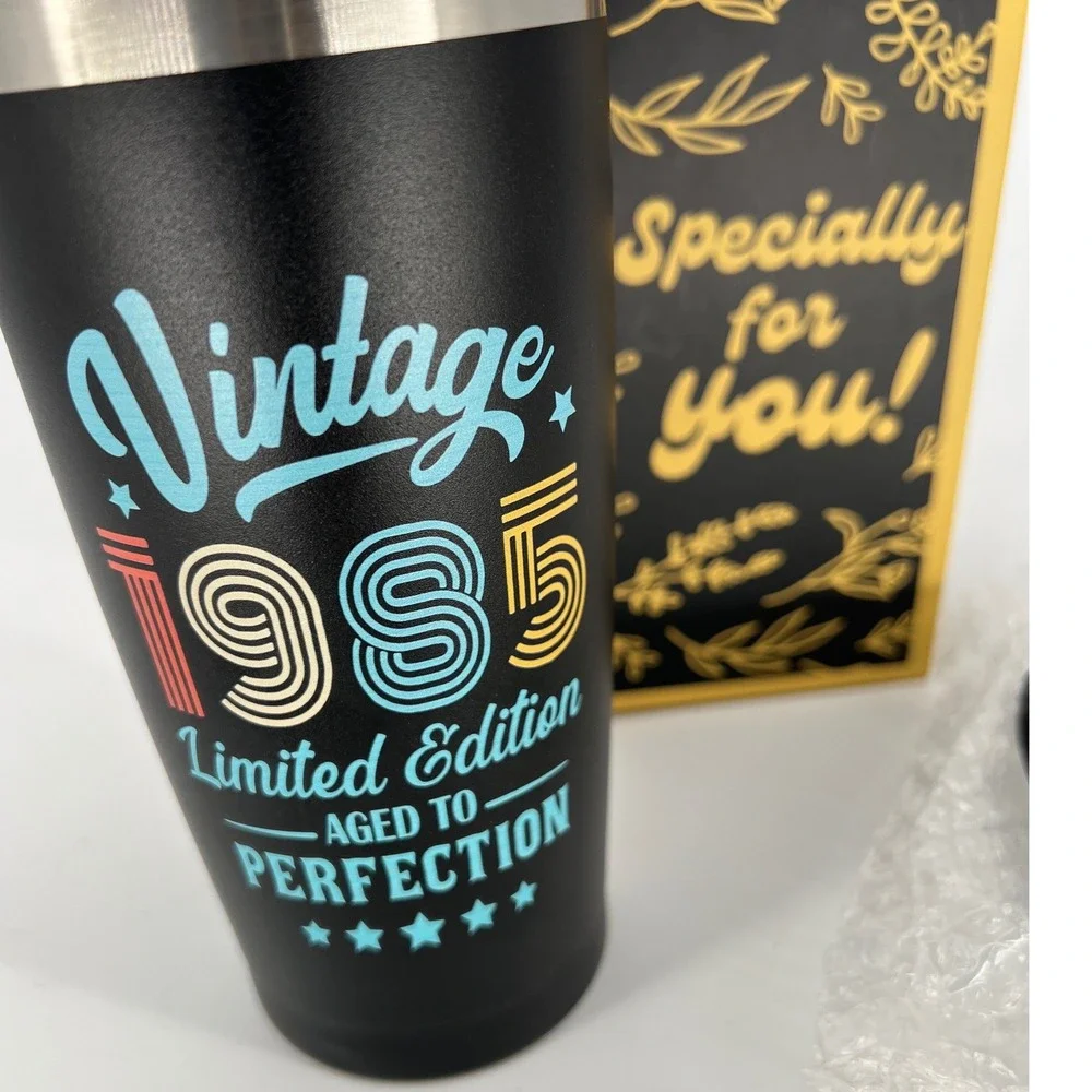 Vintage 1985 Limited Edition‎ Tumbler 40th Birthday Gift Matte Black 20oz Cup
